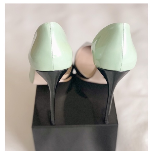 House of CB Roma Stilleto Heels Black/Mint Size: 7 - Picture 7 of 11